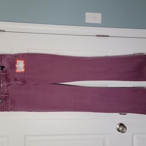 Chic Mauve Flare Jeans